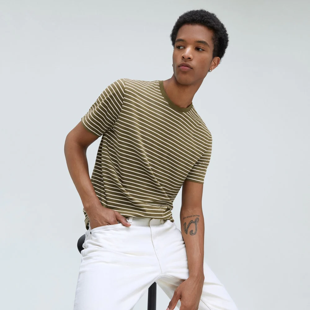 The Organic Cotton Crew | Olive / Canvas