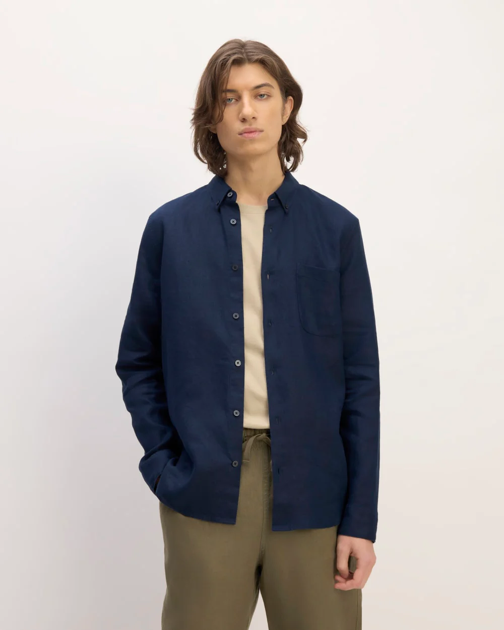 The Classic Shirt in Linen | Navy
