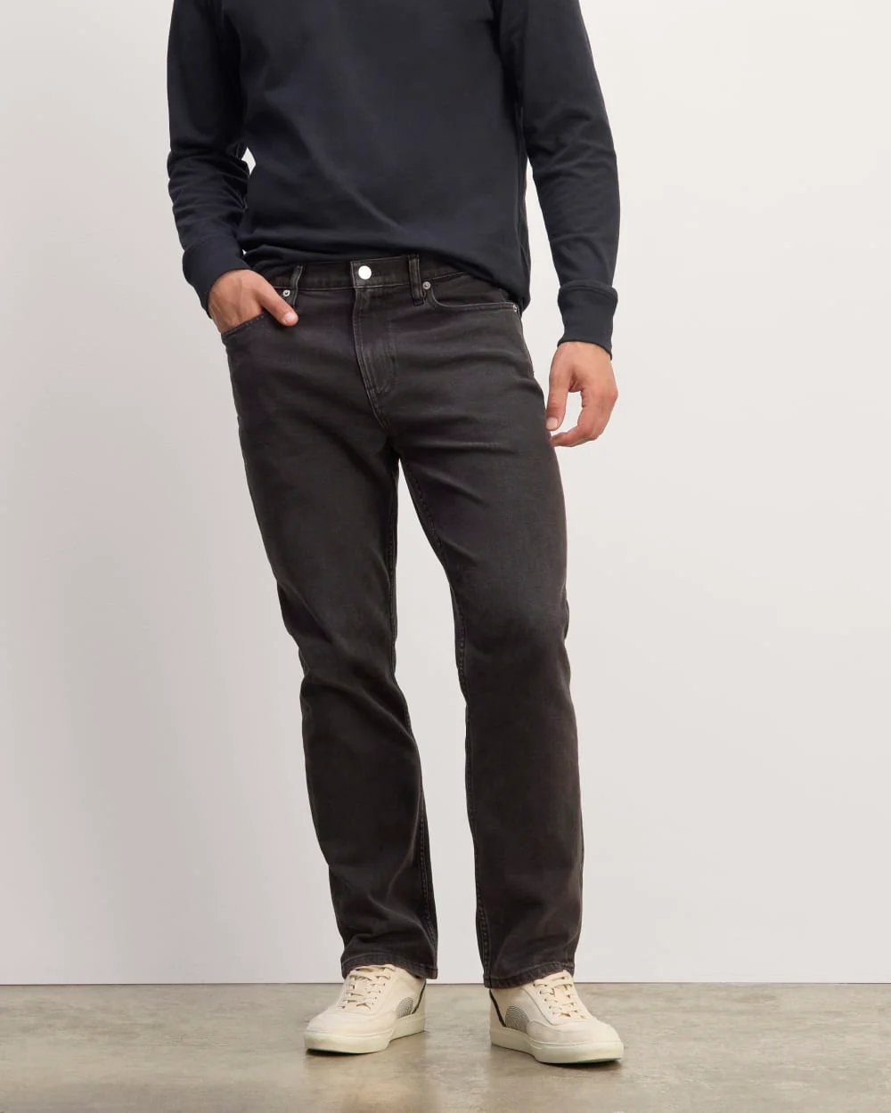 The Organic Cotton Straight-Leg Jean | Washed Black
