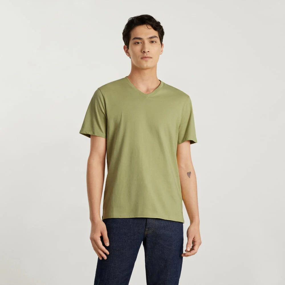 The Organic Cotton V-Neck Tee | Desert Palm