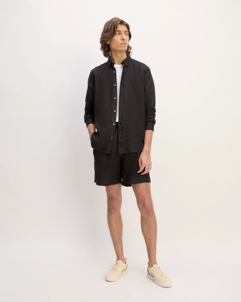 The Linen Easy Short | Black