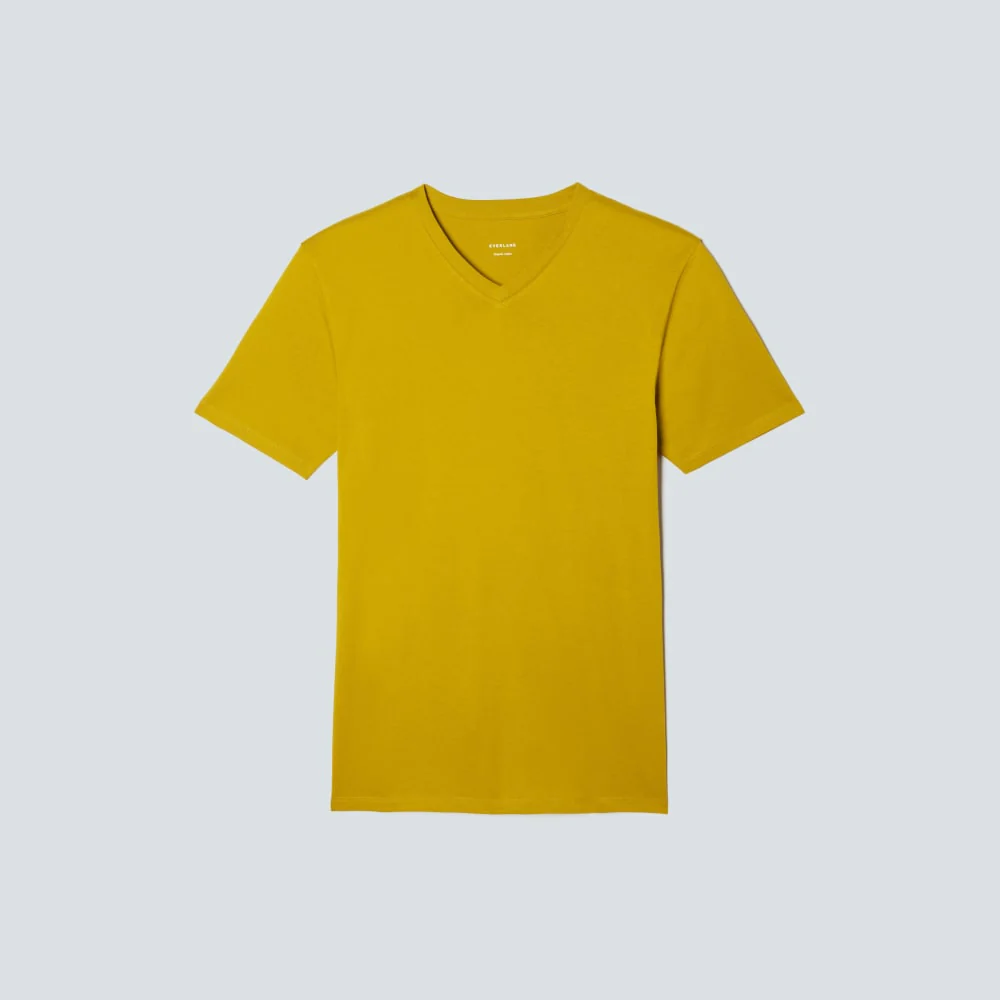 The Organic Cotton V-Neck Tee | Golden Palm