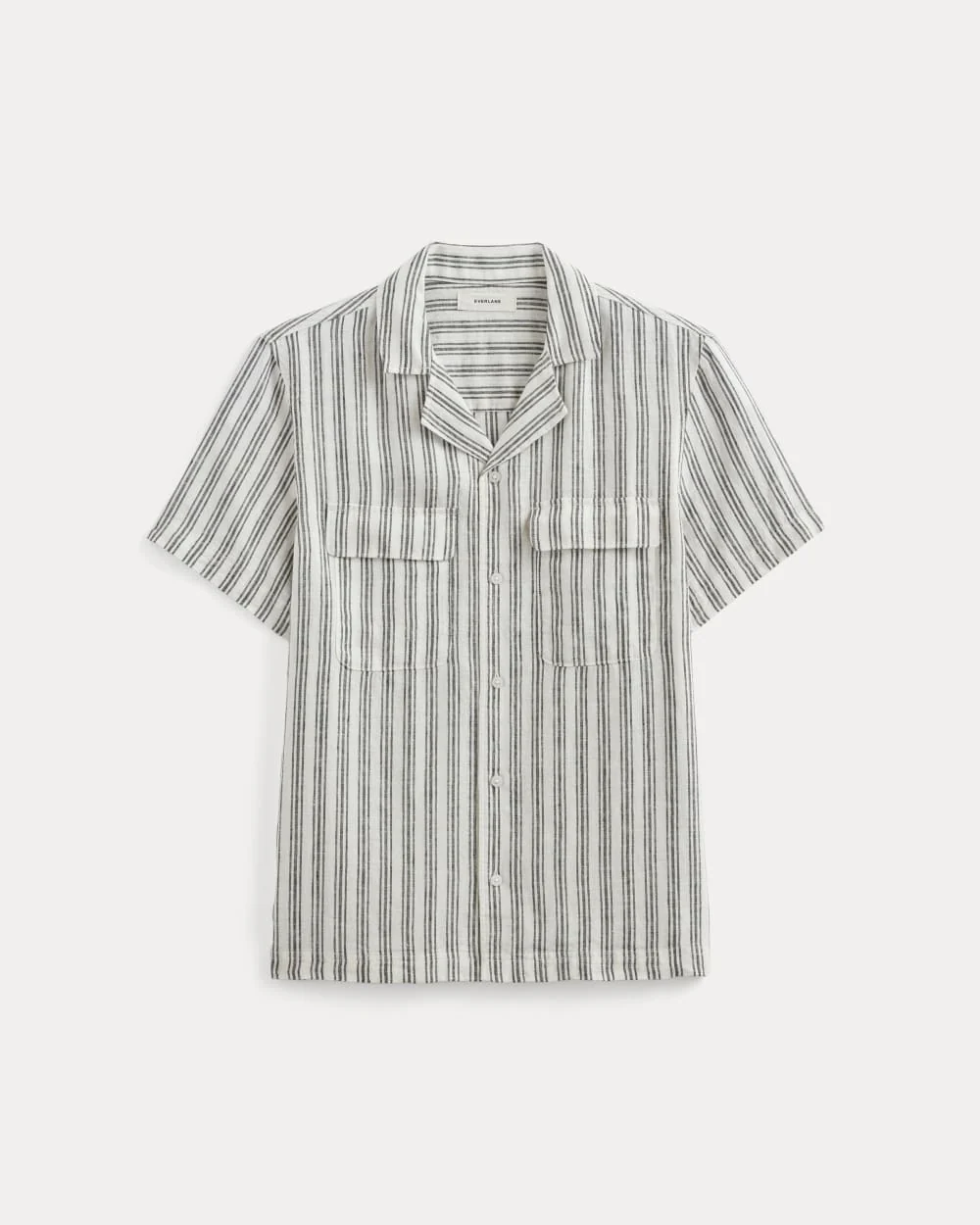 The Resort Shirt in Linen | Bone / Black