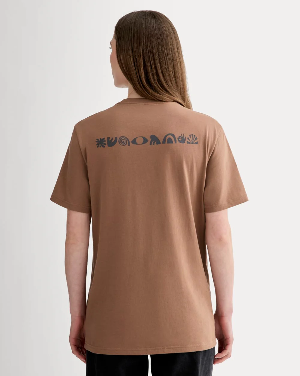 The Everlane x Parks Project Essential Organic Crew | Brown / Green / Forged Iron