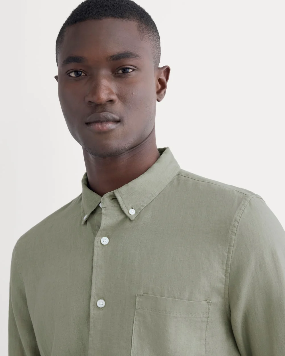 The Classic Shirt in Linen | Sage Green