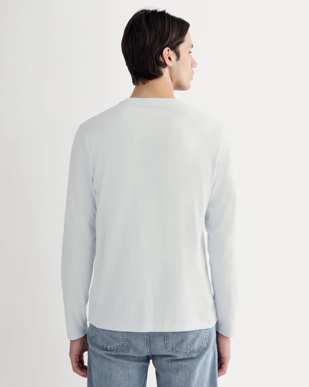 The Essential Organic Long-Sleeve Tee | Air Blue
