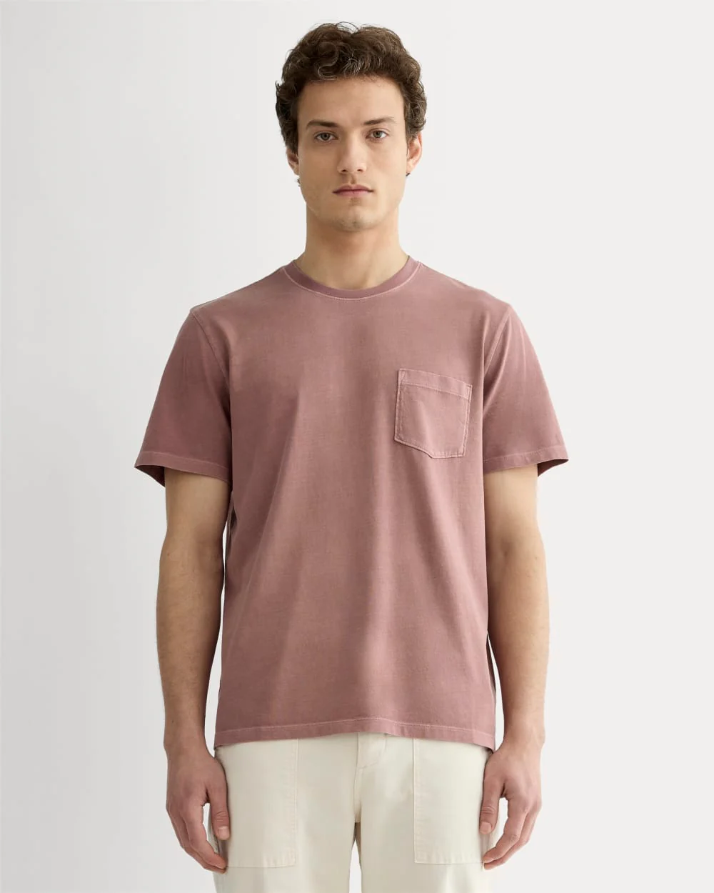 The Essential Organic Garment-Dyed Crew | Brown Garment Dye