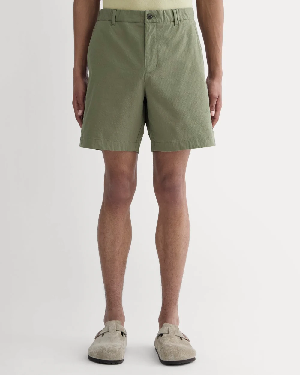 The Seersucker Short | Lichen Green