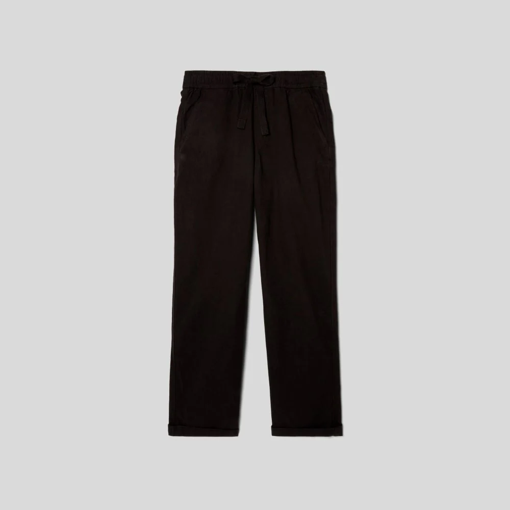The Canvas Organic Cotton Drawstring Pant | Black
