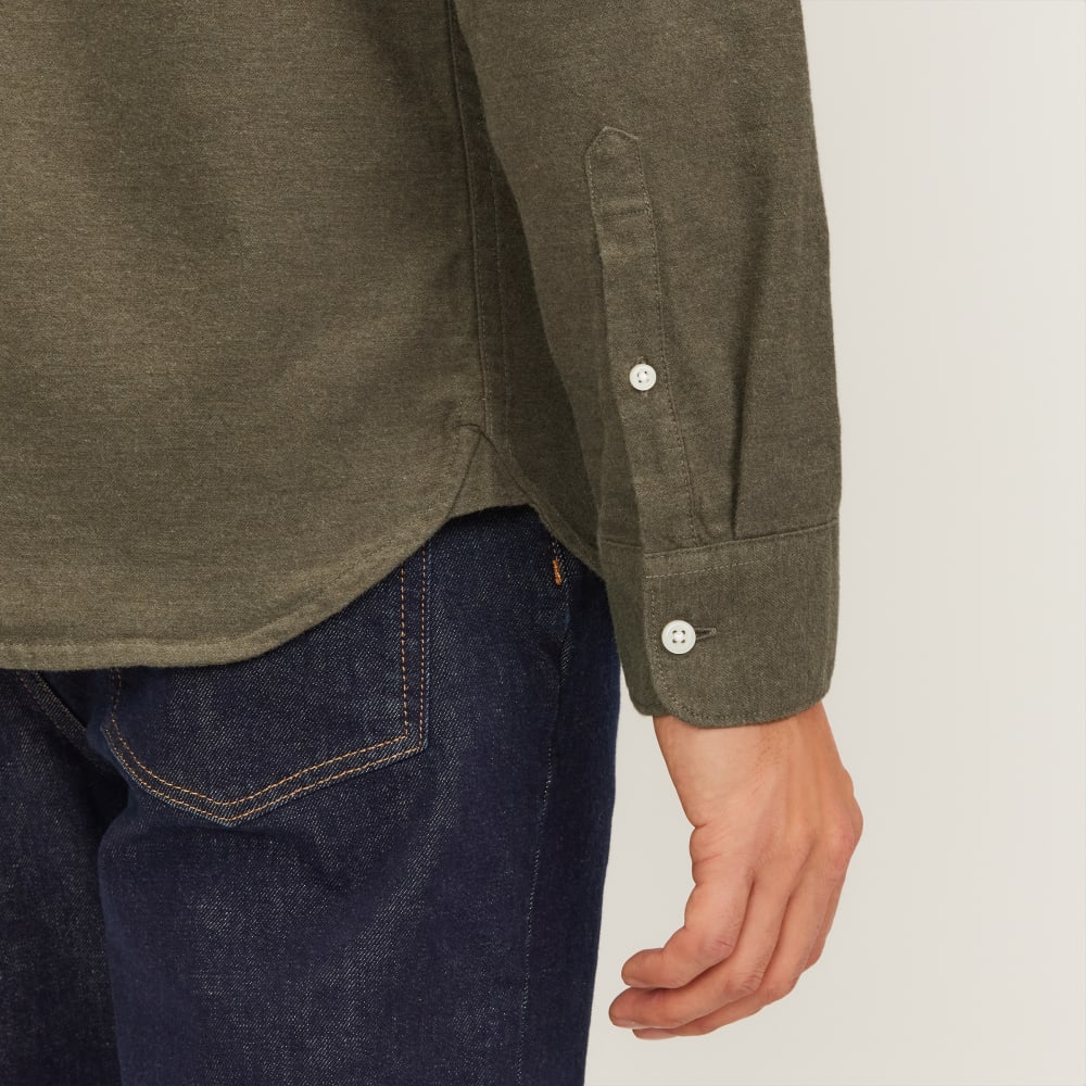 The Brushed Flannel Shirt | Heathered Thyme