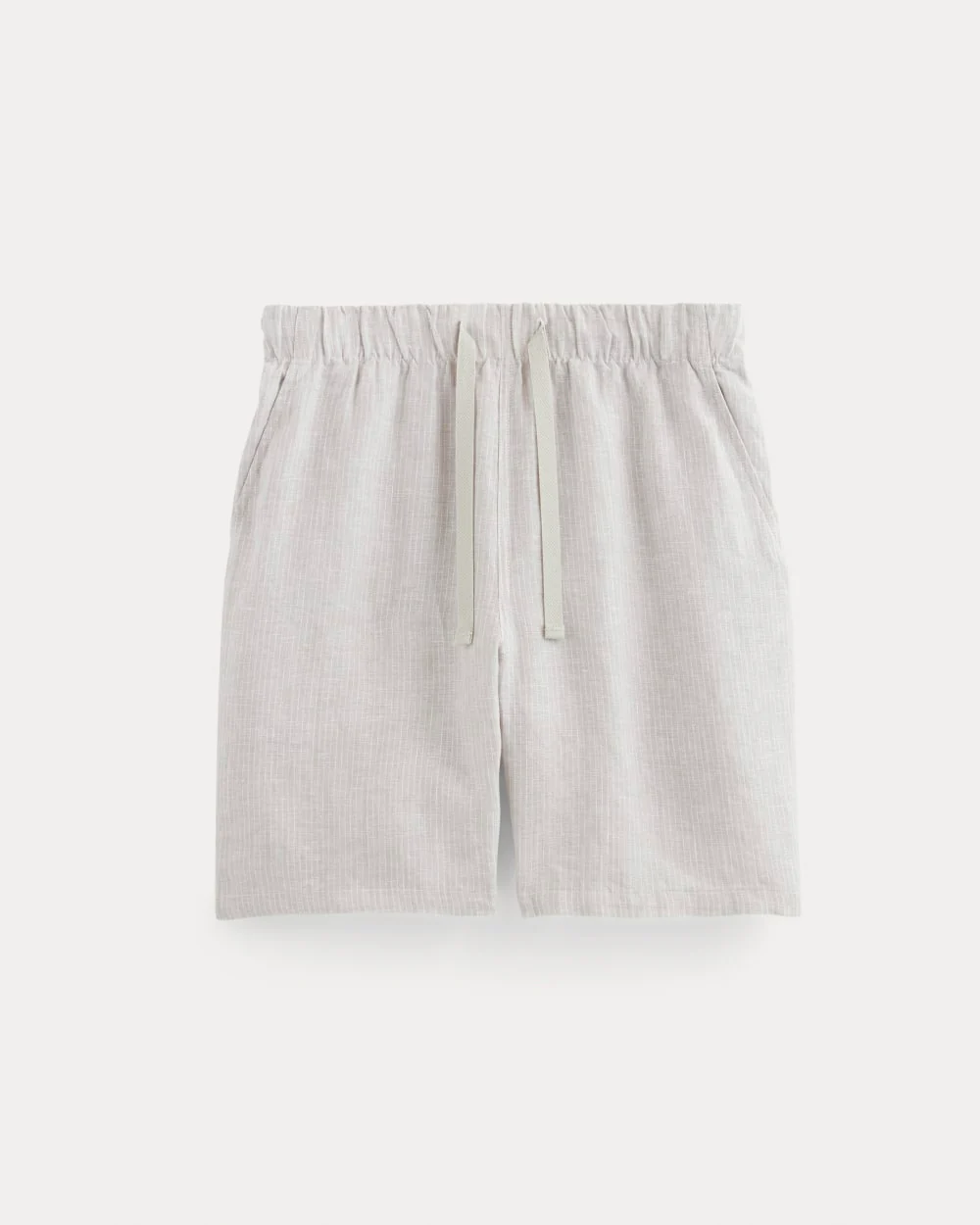 The Linen Easy Short | Stone / White