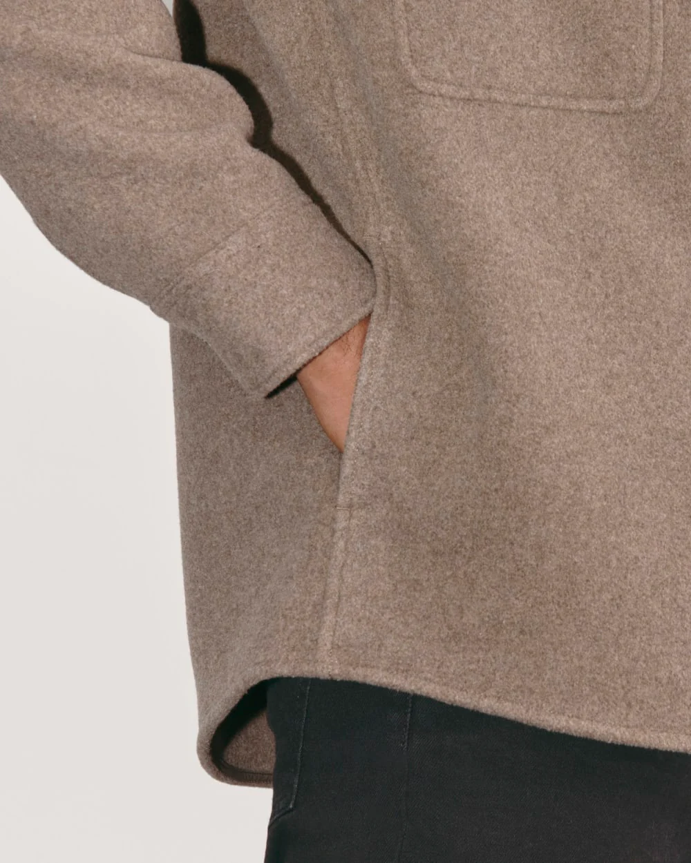 The Wool Overshirt | Heather Taupe
