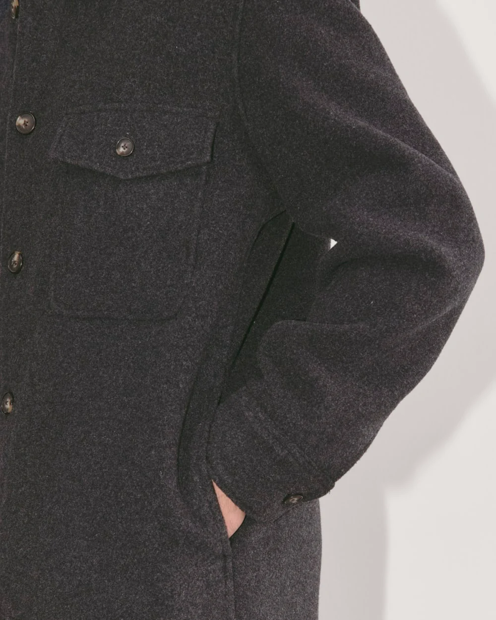 The Wool Overshirt | Heather Charcoal