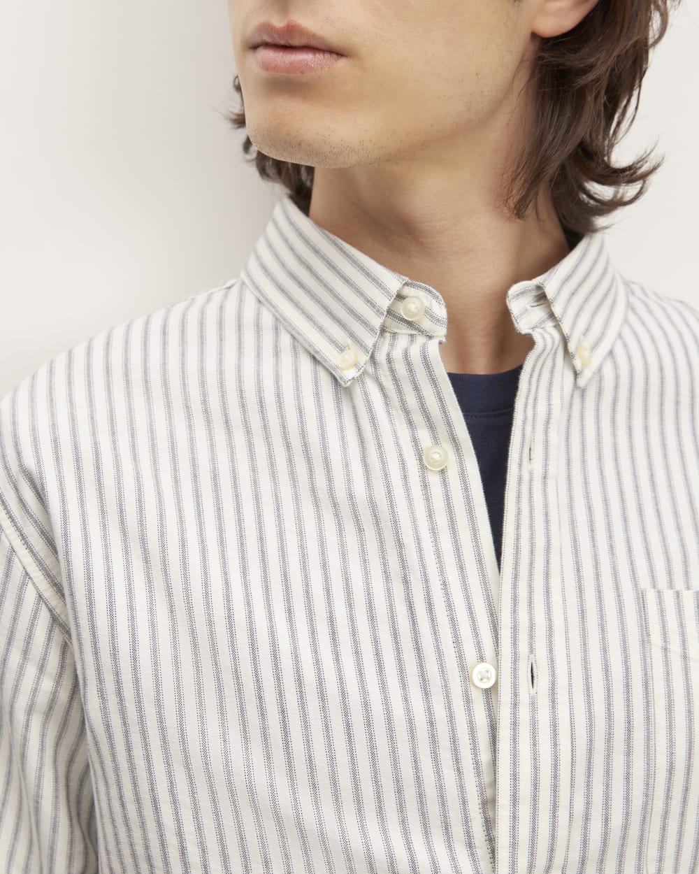 The Classic Oxford Shirt | Bone / Navy | Standard