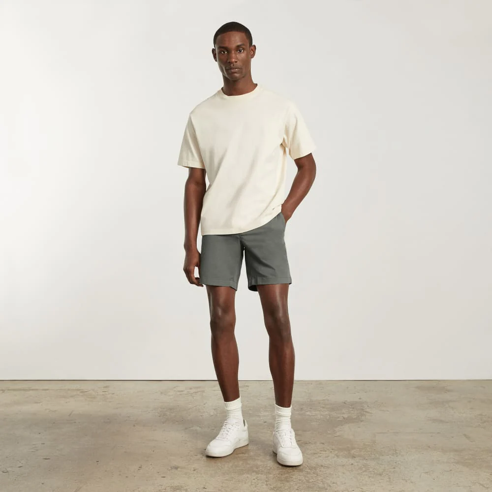 The 7” Slim-Fit Performance Chino Short | Pewter Green