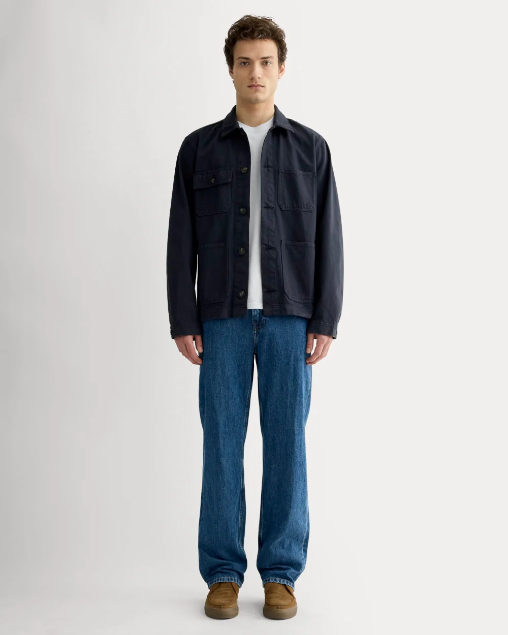 The Denim Utility Jacket | Garment-Dyed Navy
