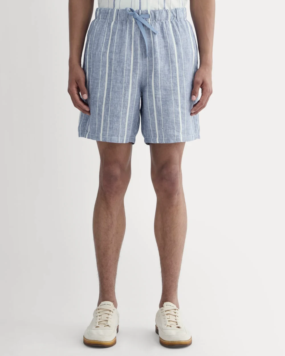 The Linen Easy Short | Dutch Blue / Bone
