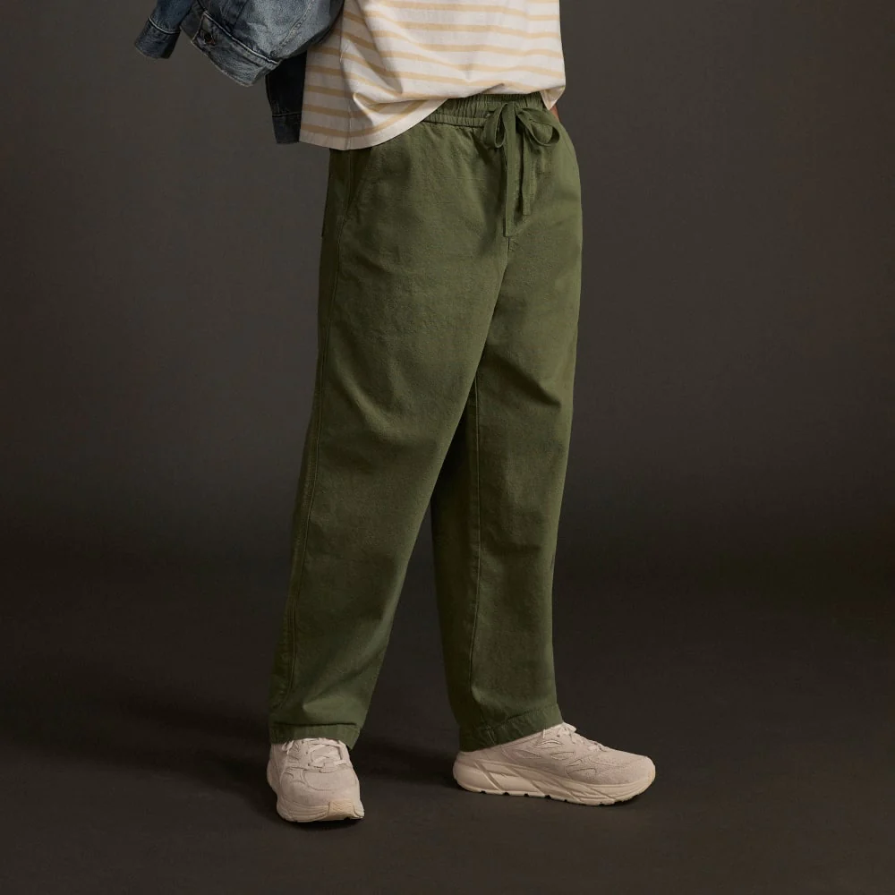 The Canvas Organic Cotton Drawstring Pant | Forest Green