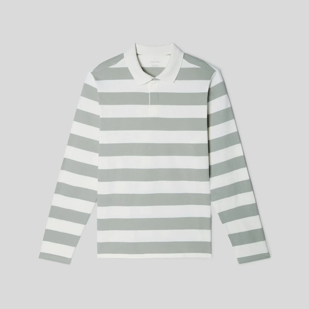 The Premium-Weight Rugby Shirt | Seagrass / Canvas Tan