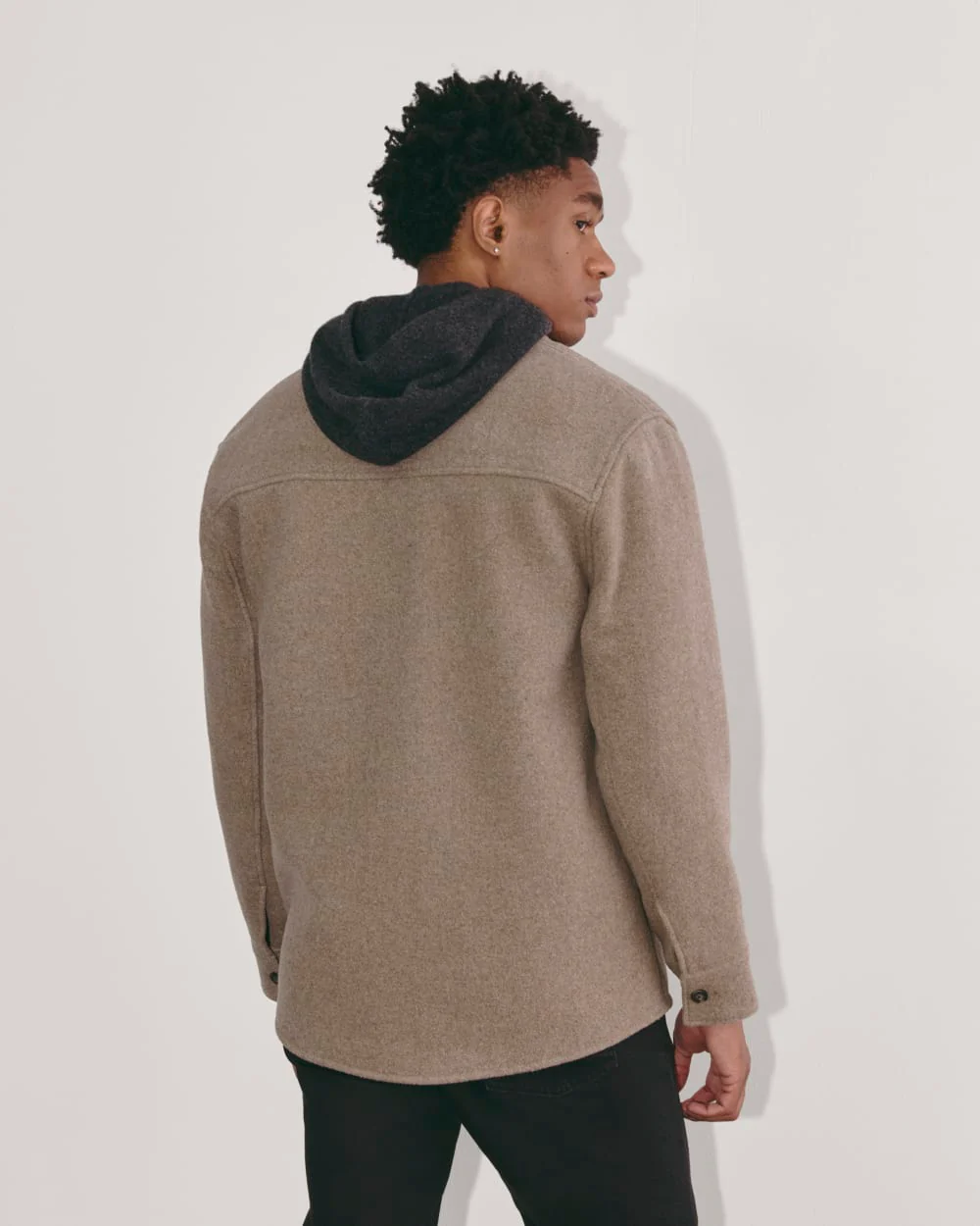 The Wool Overshirt | Heather Taupe