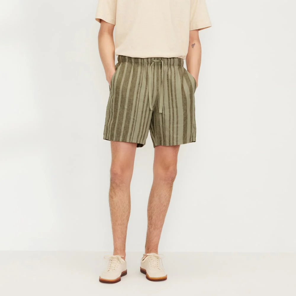 The Linen Easy Short | Seagrass / Kalamata