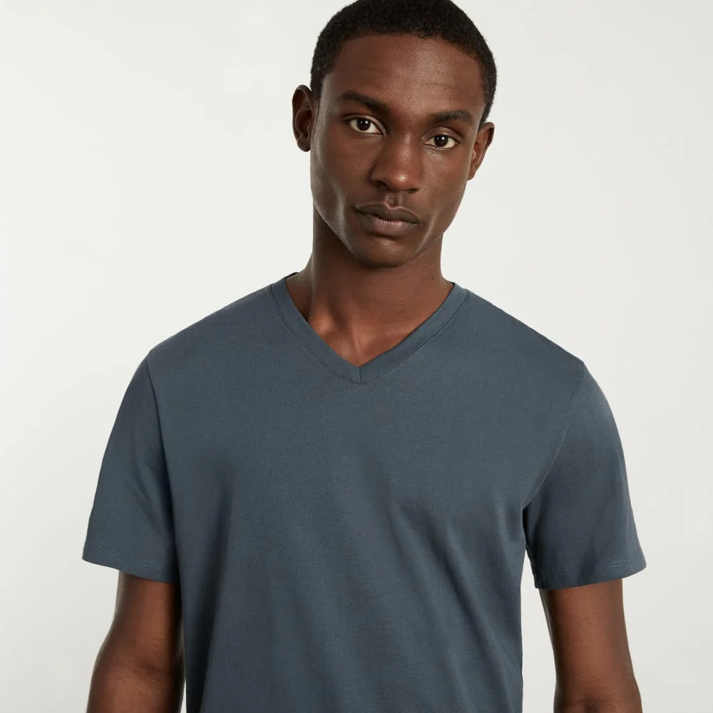 The Organic Cotton V-Neck Tee | Dark Slate