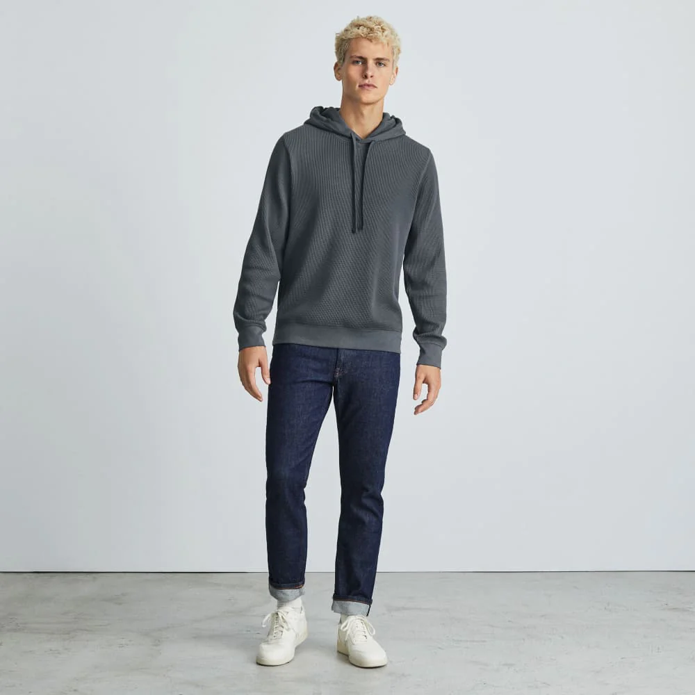 The Waffle-Knit Hoodie | Slate