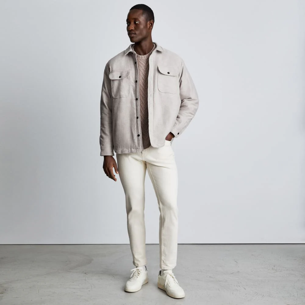 The ReNew Fleece-Lined Heavyweight Overshirt | Heathered Burnt Sugar