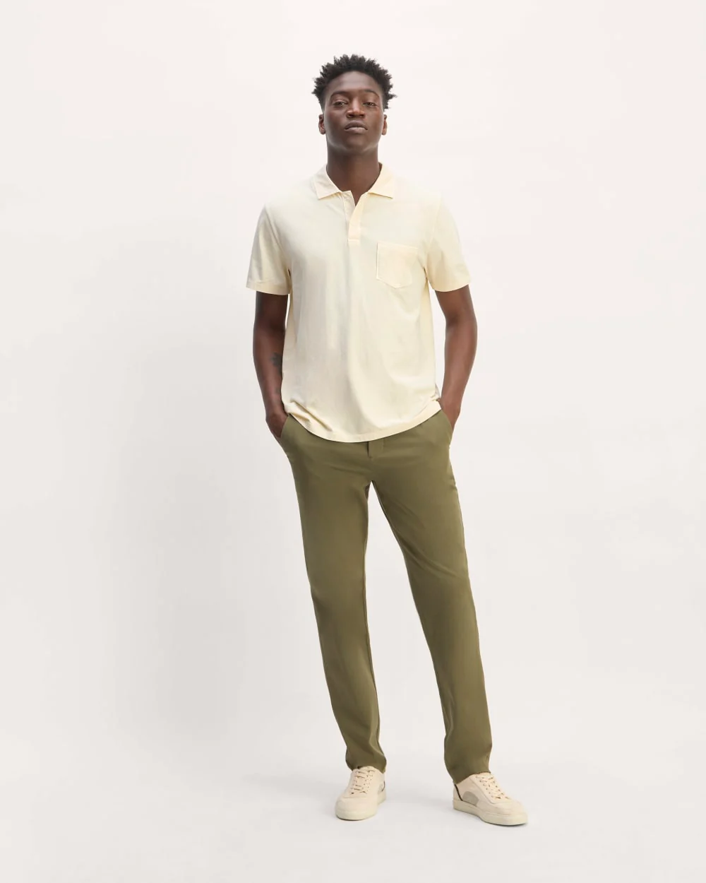 The Essential Organic Garment-Dyed Polo | Parchment