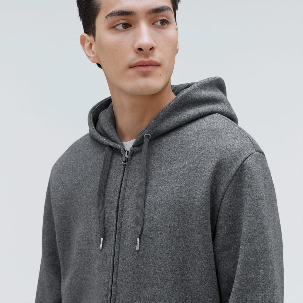 The Organic Track Full Zip | Dark Heather Grey