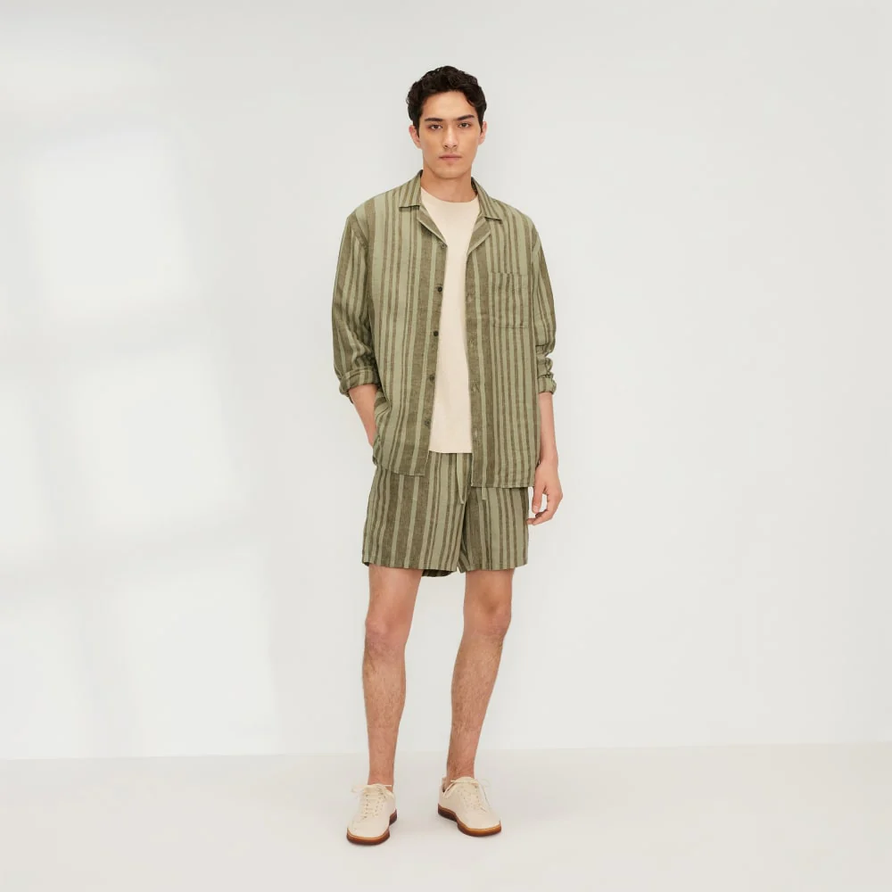 The Linen Easy Short | Seagrass / Kalamata