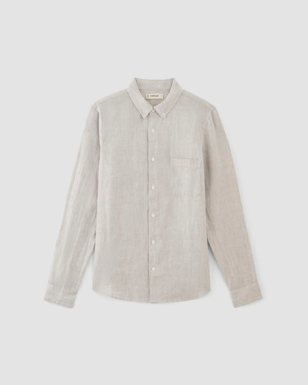 The Classic Shirt in Linen | Stone / White