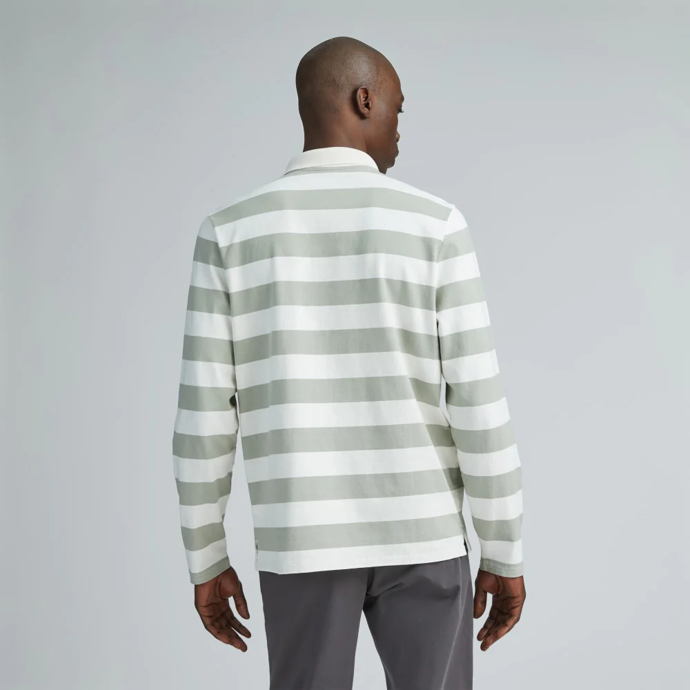 The Premium-Weight Rugby Shirt | Seagrass / Canvas Tan