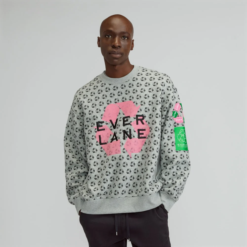 The ReTrack Crewneck Sweatshirt | Earth Day Grey Multi