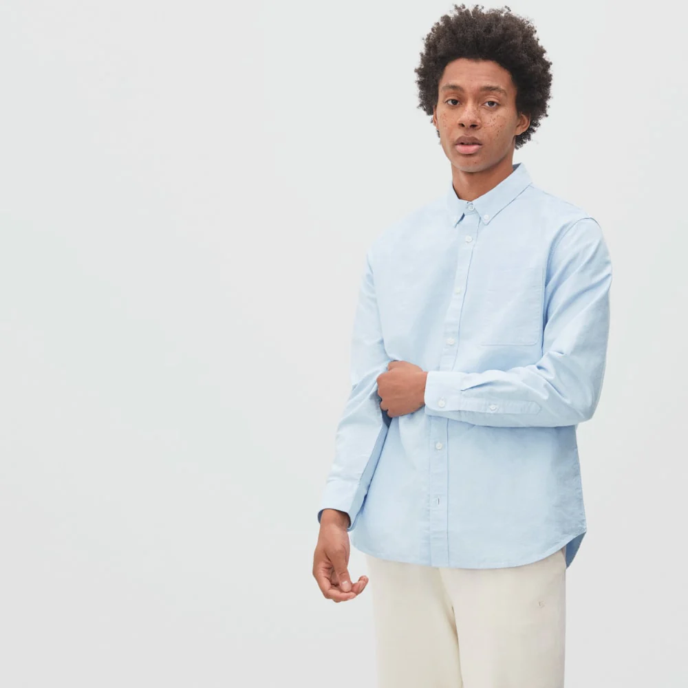 The Standard Fit Japanese Oxford Shirt | Uniform | Light Blue | Tall