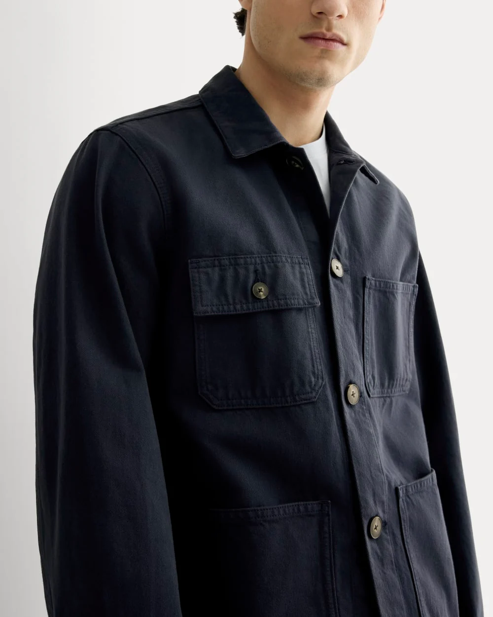 The Denim Utility Jacket | Garment-Dyed Navy