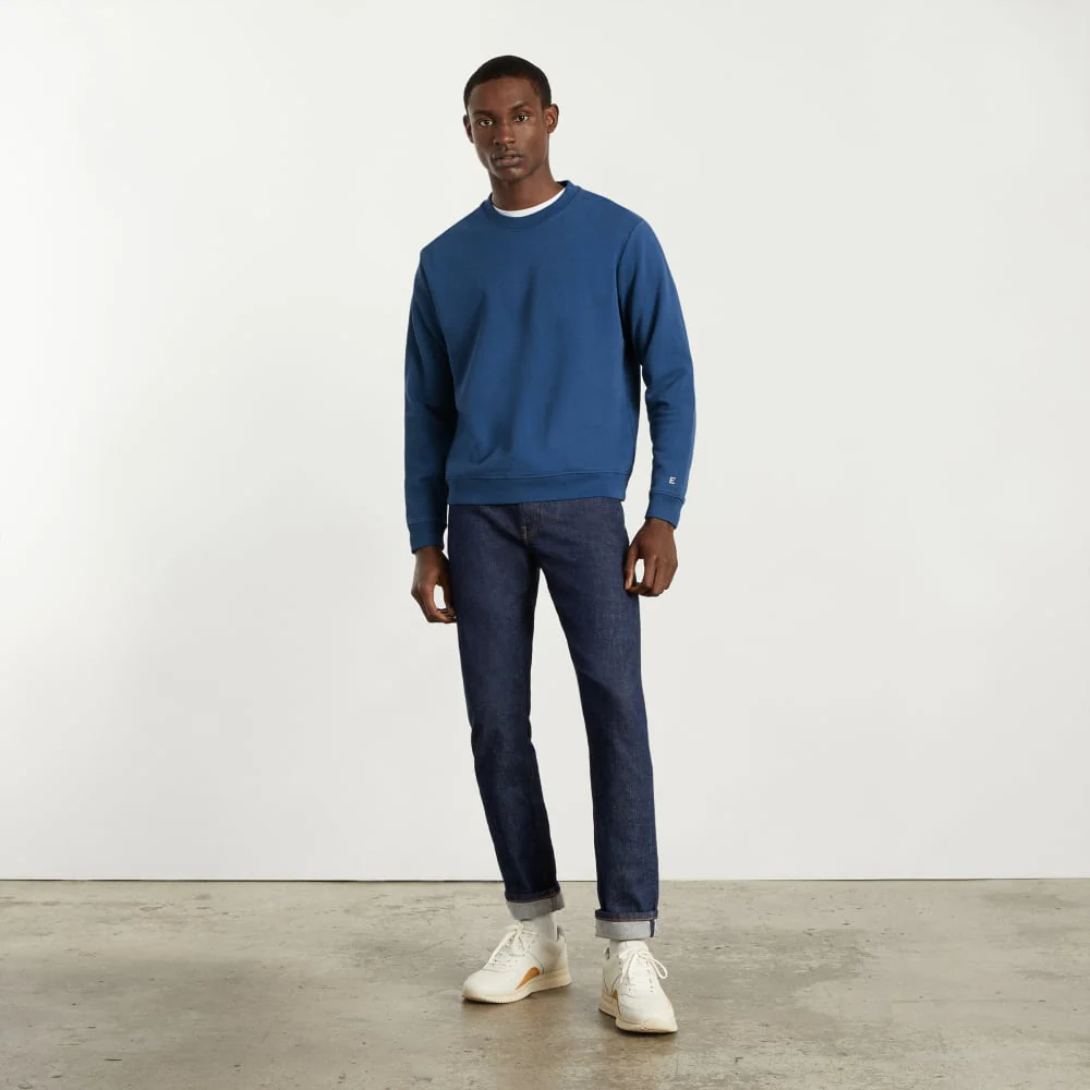 The Track Crewneck Sweatshirt | Deep Blue