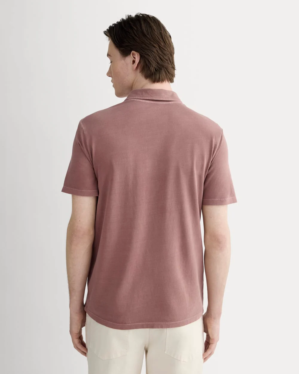 The Essential Organic Garment-Dyed Polo | Brown Garment Dye