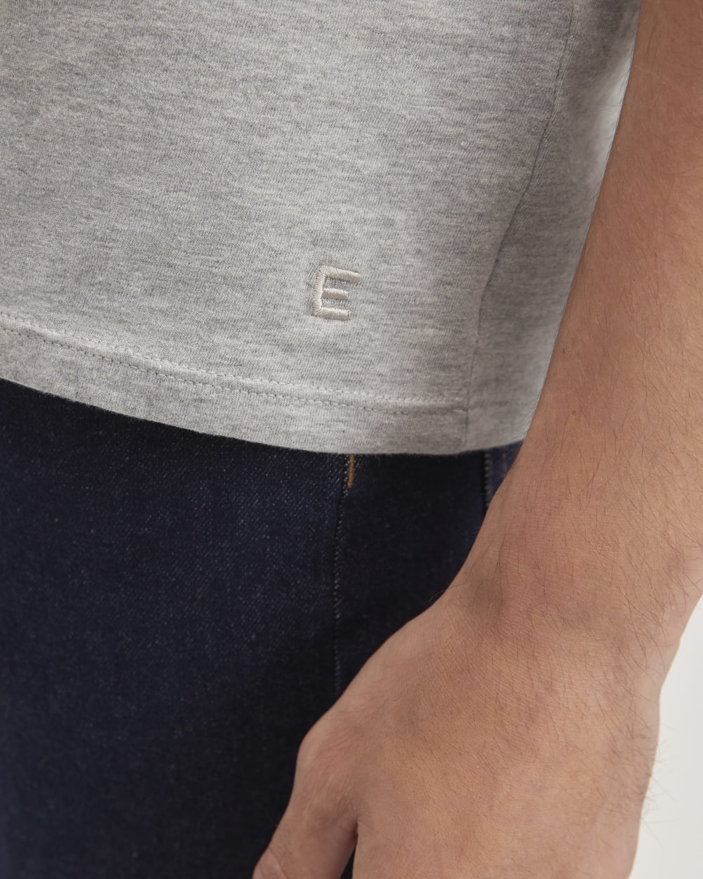 The Organic Cotton V-Neck Tee |  Heathered Grey