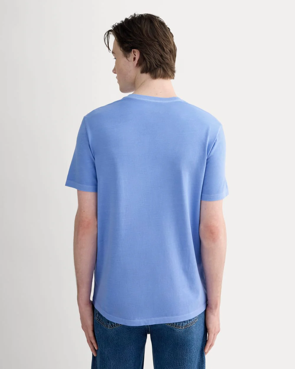 The Essential Organic Garment-Dyed Henley | Granada Sky Blue Garment Dye