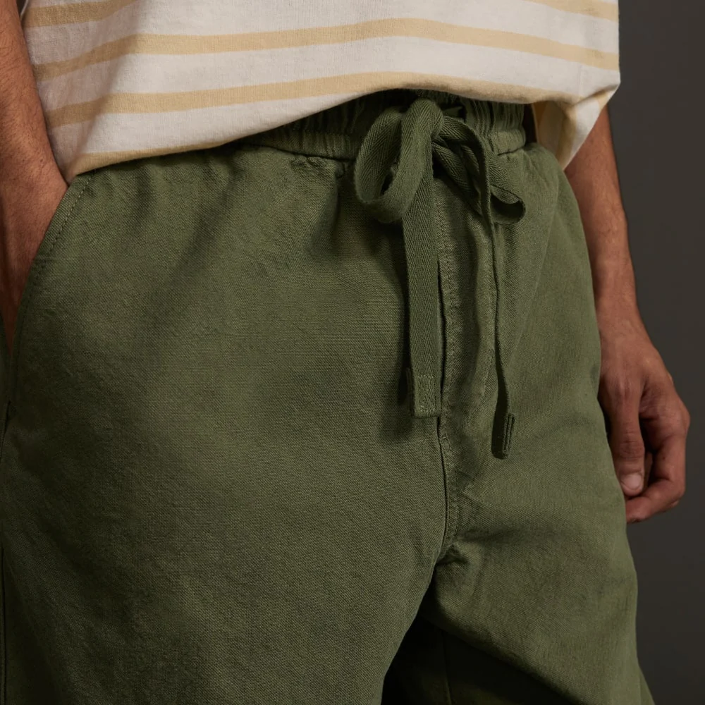 The Canvas Organic Cotton Drawstring Pant | Forest Green