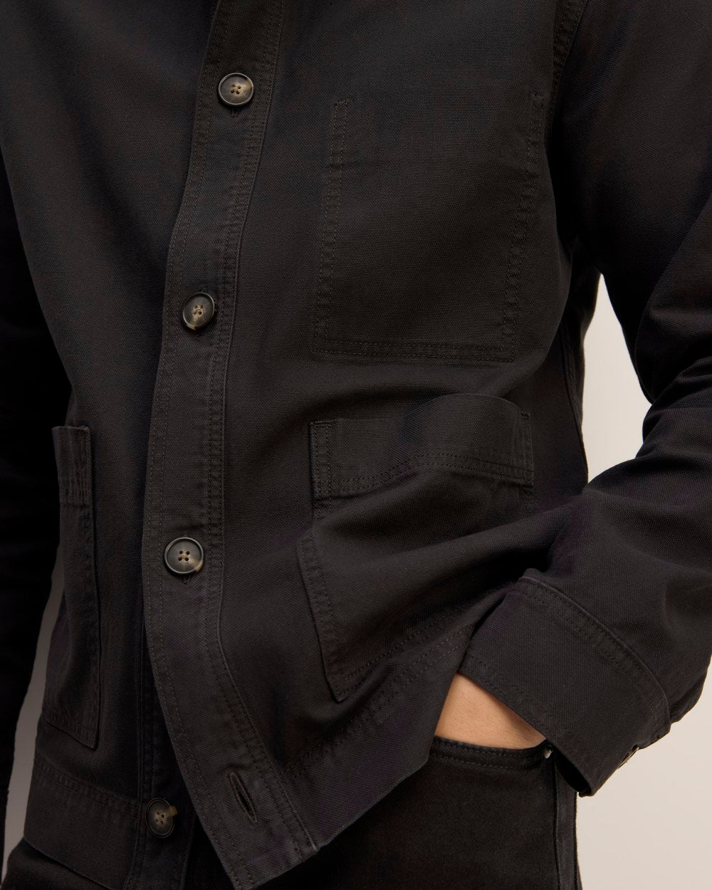 The Organic Cotton Chore Jacket | Black