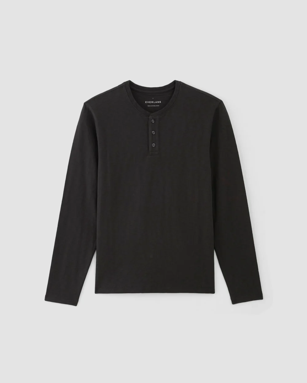 The Slub Long-Sleeve Henley | Black