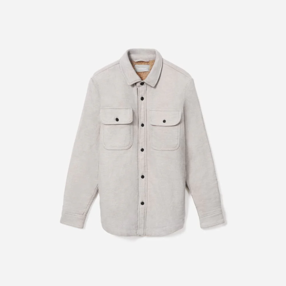 The ReNew Fleece-Lined Heavyweight Overshirt | Heathered Burnt Sugar