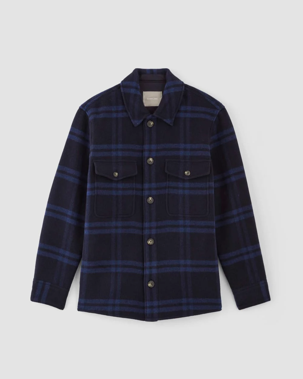 The ReWool® Oversized Shirt Jacket | Blue / Navy