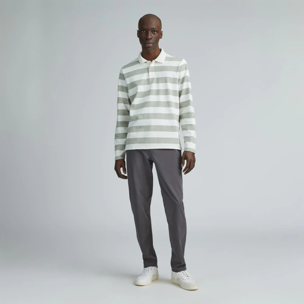 The Premium-Weight Rugby Shirt | Seagrass / Canvas Tan