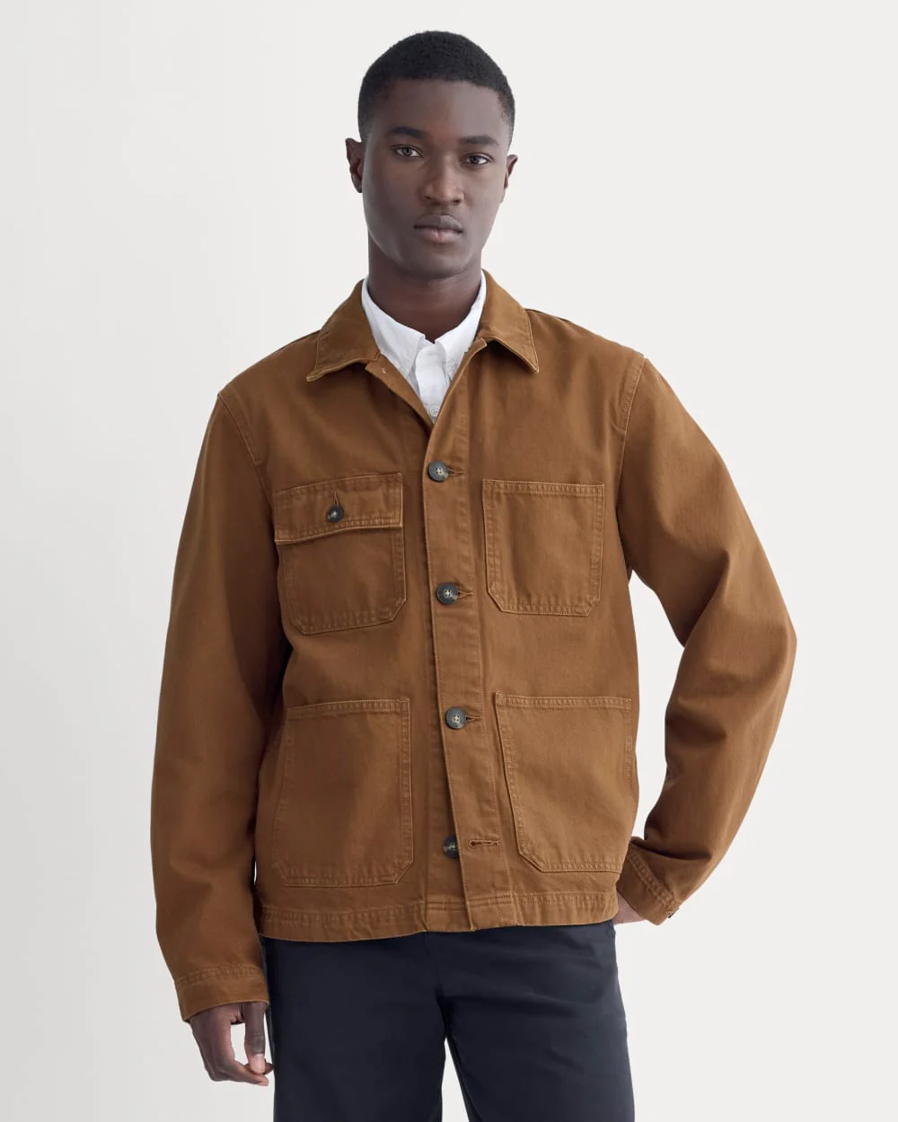 The Denim Utility Jacket | Neutral Toffee