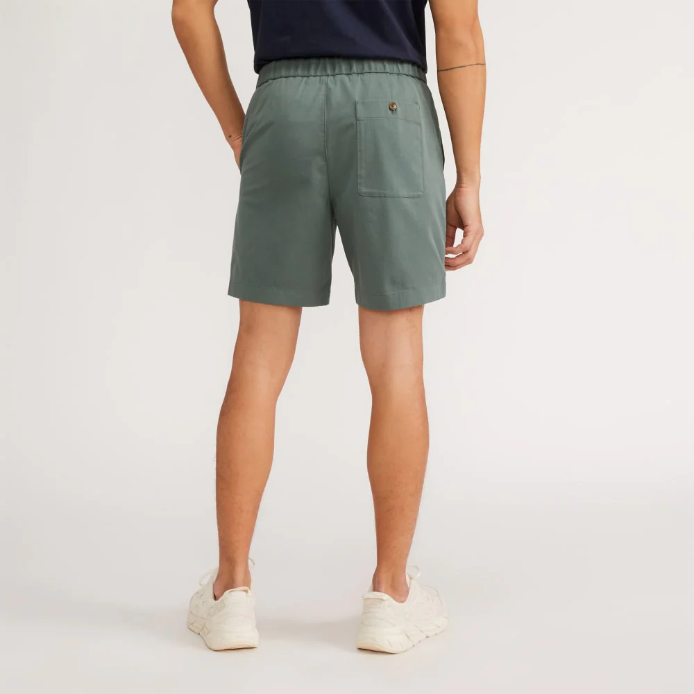 The Pull-On Performance Chino Short | Green Balsam
