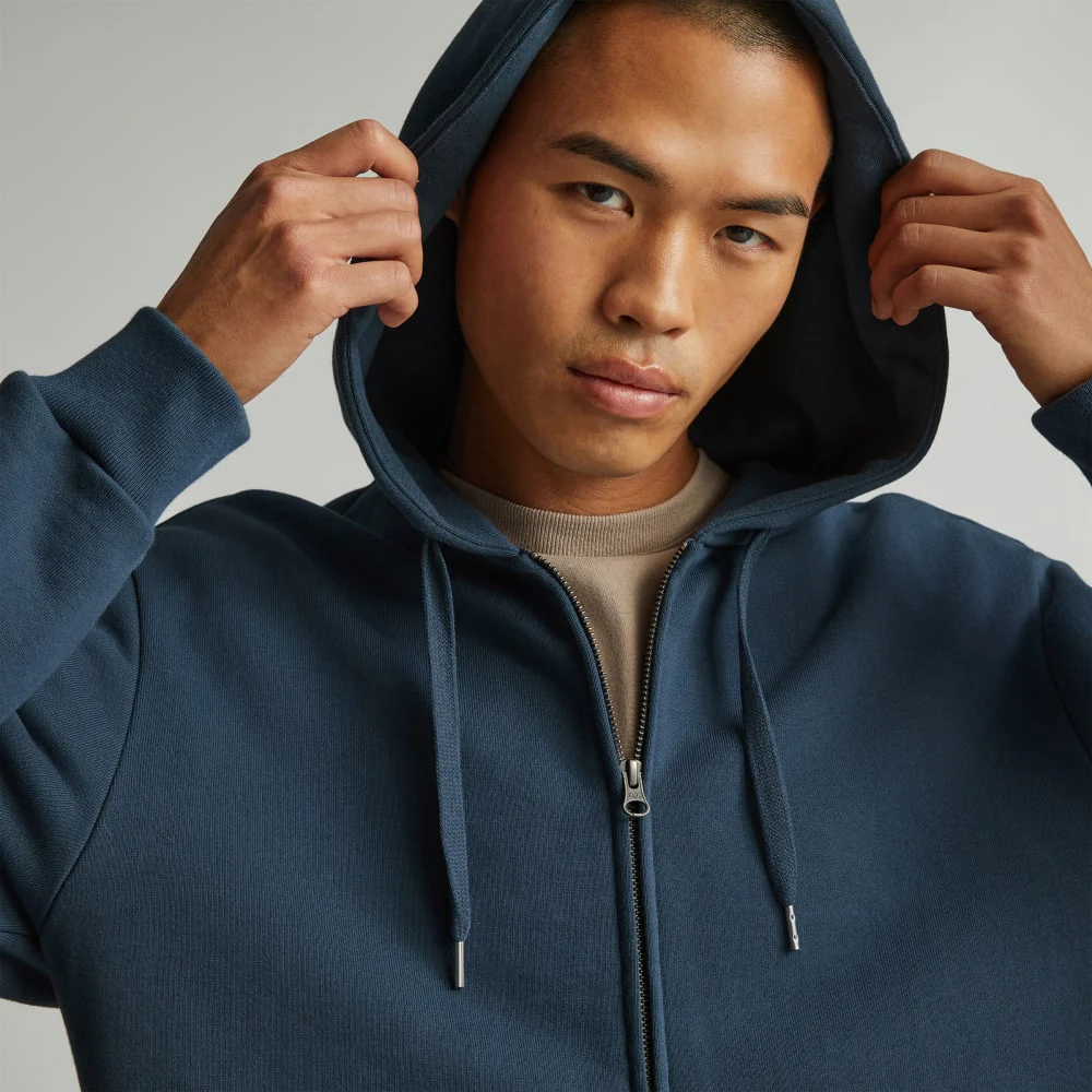 The Organic Track Full Zip | Kingfisher Blue
