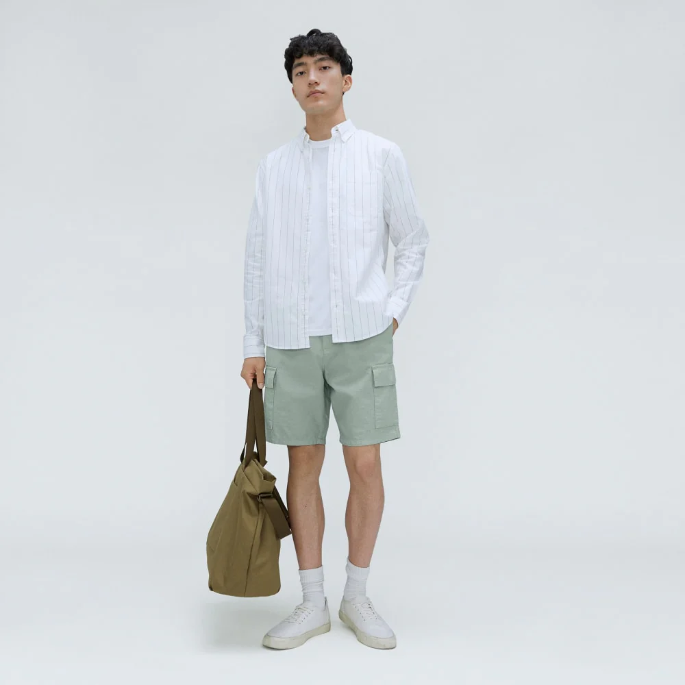 The Cotton Linen Short | White Sage